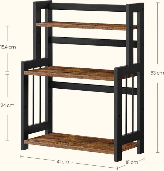 Gewürzregal 100479 Braun - Holzverbundwerkstoff - 57 x 21 x 8 cm