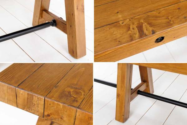Sitzbank FINCA Braun - Eisen - 240 x 46 x 40 cm