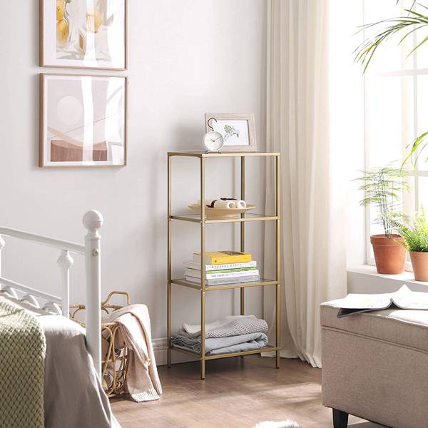 Standregal Badezimmerregal Poznań Gold - Metall - 30 x 95 x 40 cm
