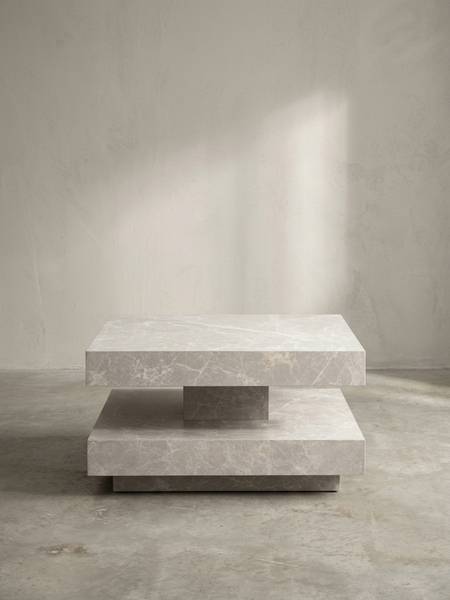 Couchtisch ROMSDAL mit Stauraum Beige