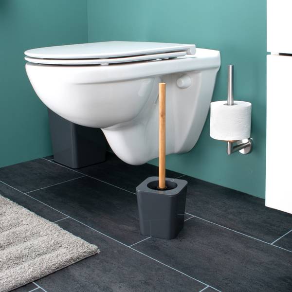 Badezimmerset Calvi 90335 (6er-Set) Grau - Kunststoff - 18 x 25 x 18 cm