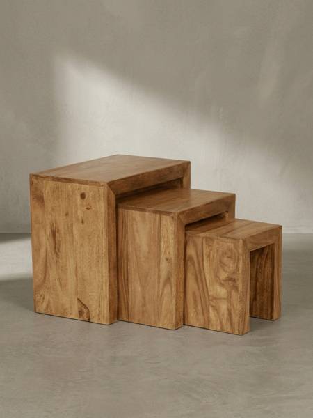 Satztisch NAKO 3er-Set Beige