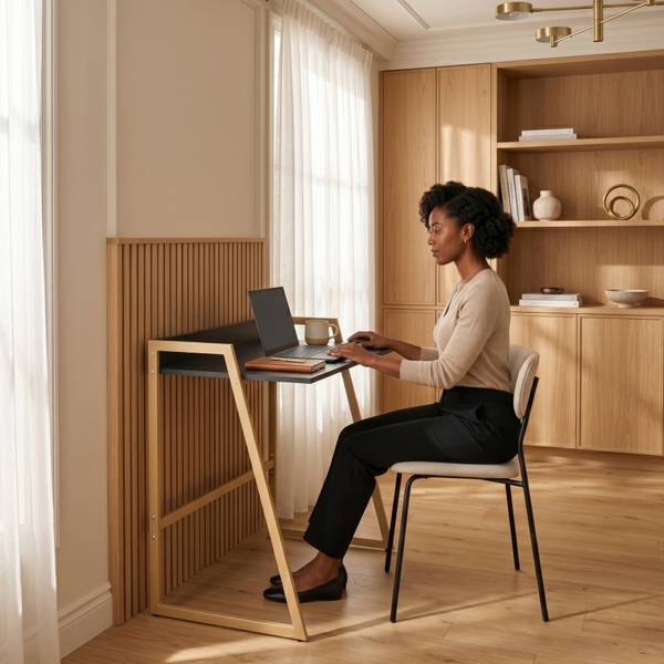 Schreibtisch Kuomi Beige - Grau - Stahl - 73 x 84 x 47 cm