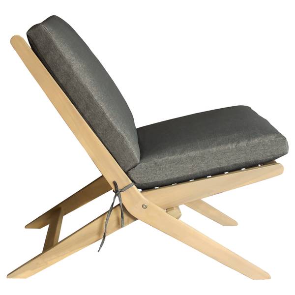 Sessel FARO Grau - Massivholz - 60 x 72 x 81 cm