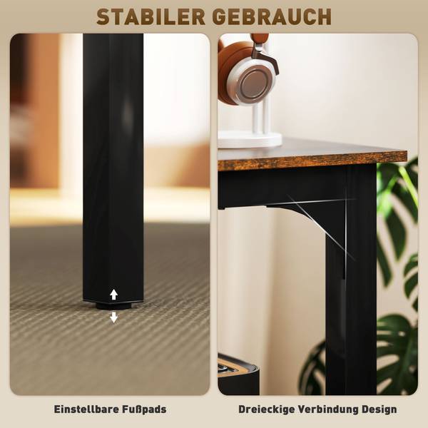 bureau 920-096V80RB bruin - plaatmateriaal op houtbasis - 60 x 75 x 180 cm