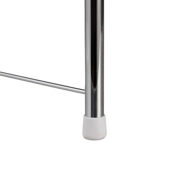 Etagère évier avec porte rouleau cuisine Argenté - Blanc - Acier - 94 x 32 x 23 cm