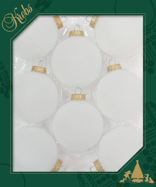Weihnachtskugeln uni 8er-Set Glas - 7 x 7 x 7 cm