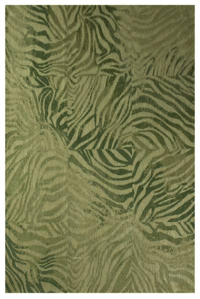Flachgewebter Teppich Zebra Dunkelgrün - Grün - Hellgrün - Neongrün - Salbei - 200 x 280 cm
