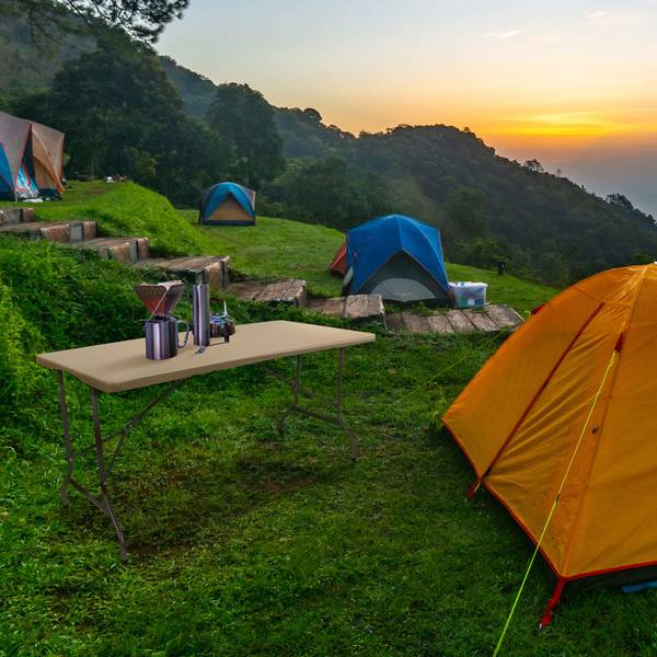 Klapptisch EASY UP MULTI II Weiß - Kunststoff - 152 x 74 x 70 cm