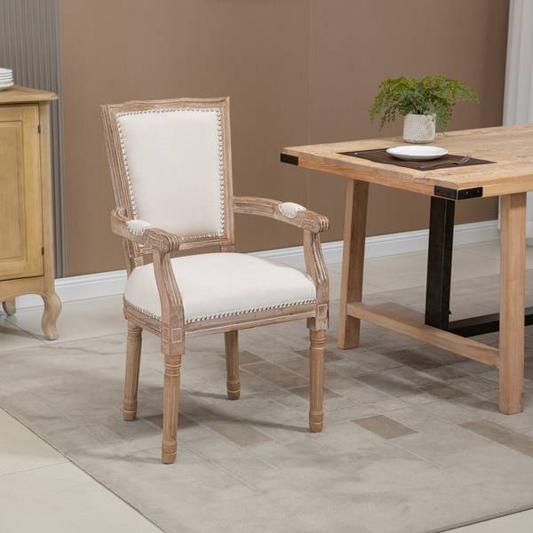 Eetkamerstoel 835-668 wit - textiel - 59 x 96 x 55 cm