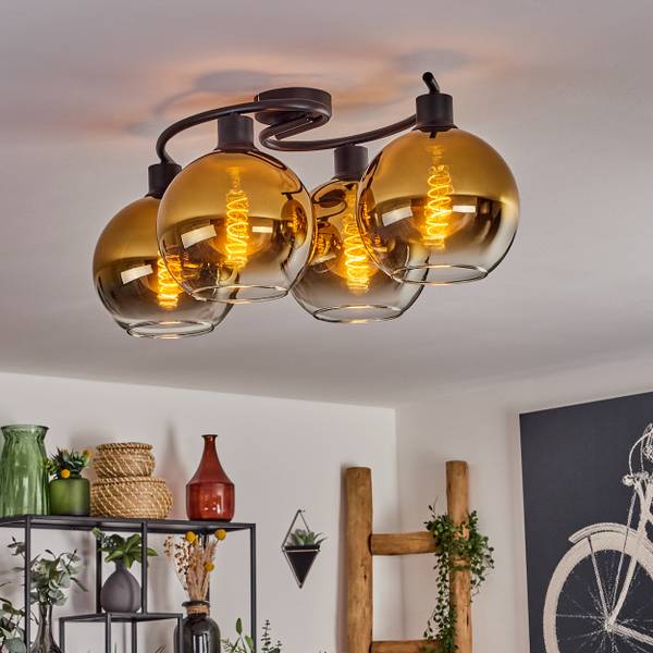 Deckenleuchte Cesaro Gold - Metall - 42 x 27 x 66 cm