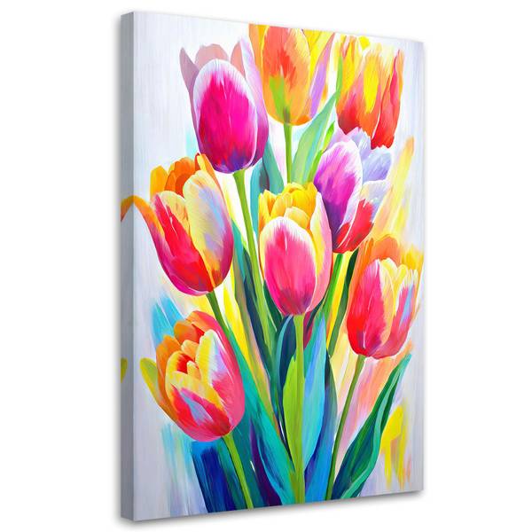 Canvas schilderij Tulpen 80 x 120 cm
