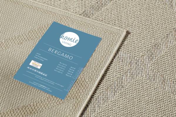 Outdoorteppich Bergamo Beige - Grau - 133 x 200 cm