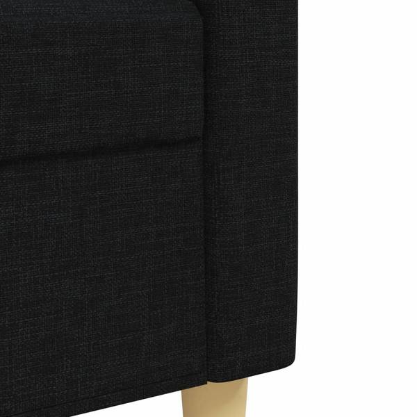 Sofagarnitur 3037818 2er Set Schwarz - Textil - 226 x 80 x 77 cm