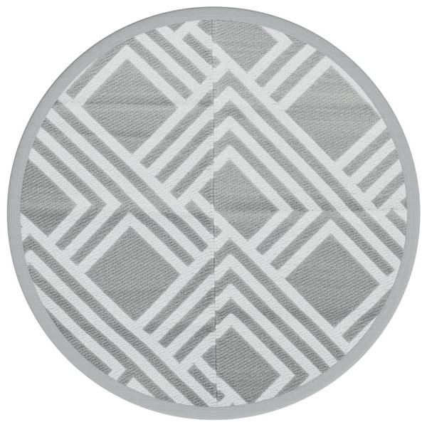 Outdoor-Teppich 3006547-49 Grau - Polypropylen - 160 x 1 x 160 cm