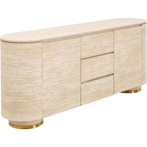 Sideboard Linnea Beige - Stahl - 180 x 78 x 42 cm