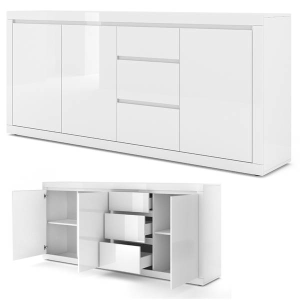 Kommode BELLO BIANCO IV Weiß - Holzwerkstoff - 195 x 89 x 40 cm