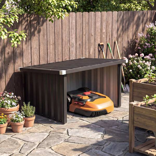 Mähroboter Garage 845-437V01CG Grau - Metall - 86 x 63 x 108 cm