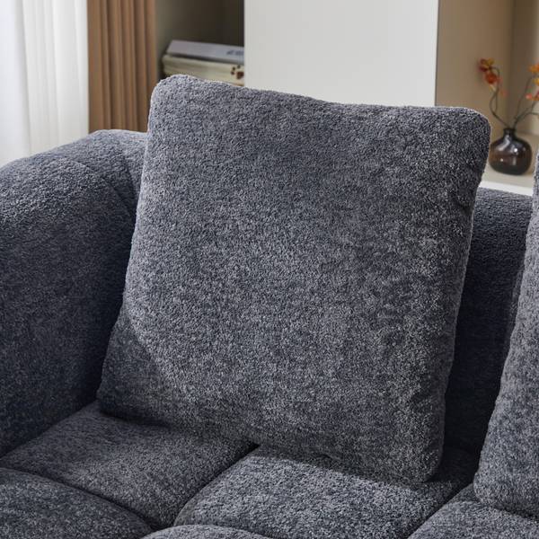 4-Sitzer Sofa LF-RSN-PRM Grau - Webstoff - 260 x 70 x 96 cm