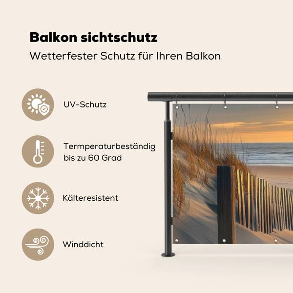 BALKON-SICHTSCHUTZ Strandpfad 300 x 85 cm