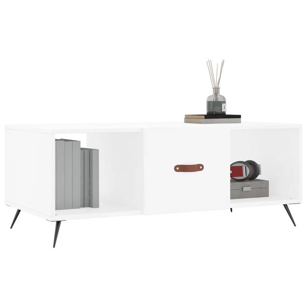 Couchtisch D183 Weiß - Holzwerkstoff - 50 x 40 x 102 cm