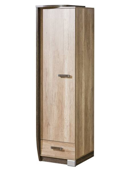 Stauraumschrank ROMEO RO17L Braun - Holzwerkstoff - 50 x 193 x 58 cm