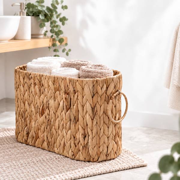 Toilettenpapier Aufbewahrung 6 Rollen Braun - Rattan - 40 x 25 x 17 cm