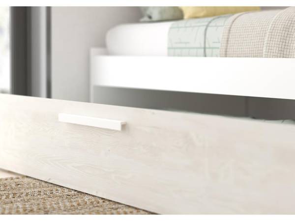 Bettrahmen LUMOKA Beige - Holz teilmassiv - 96 x 203 x 298 cm