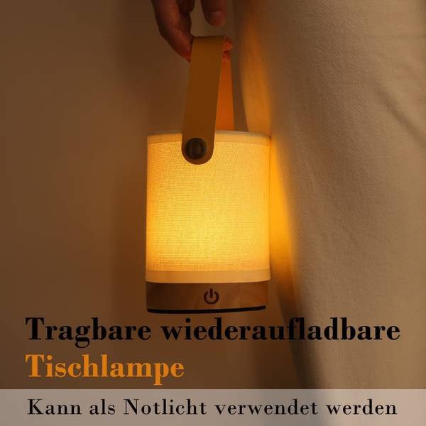 Lampe de table LED Handtasche Blanc - Bois manufacturé - 10 x 15 x 10 cm