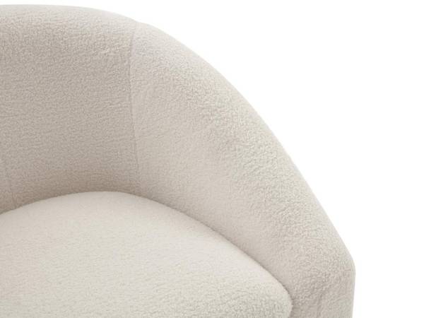 Sessel mit gerader Rückenlehne OSSANA Weiß - Textil - 83 x 74 x 74 cm