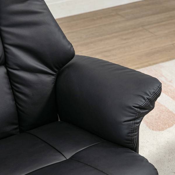 Relaxsessel 2er-Set 839-851V80BK Braun - Kunstleder - 89 x 110 x 77 cm