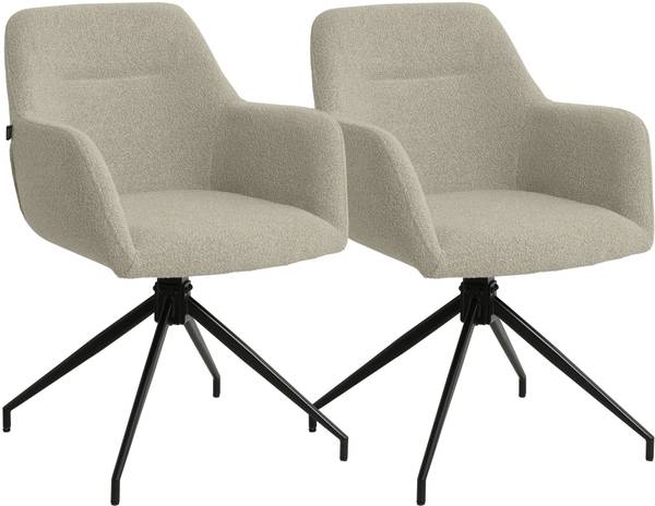 Chaise salle à manger Merlinda Lot de 2 Taupe - Lot de 2