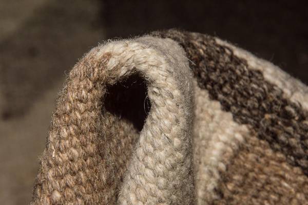 Handgewebt Kelimteppich Weiß - Wolle - 140 x 1 x 200 cm