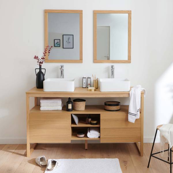 Badmöbel-Set ATOLL 5-teilig Braun - Holzwerkstoff - 140 x 78 x 50 cm