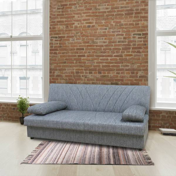 3-Sitzer Schlafsofa  Apicella Grau - Textil - 81 x 88 x 181 cm