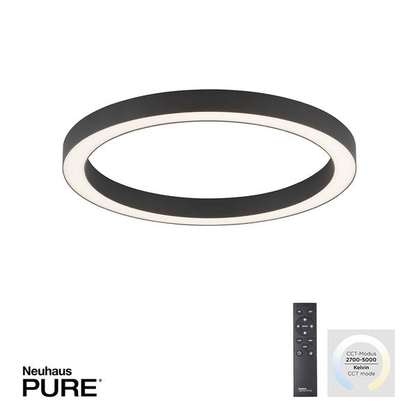 LED Deckenlampe PURE Lines Round Anthrazit - 50 x 50 cm