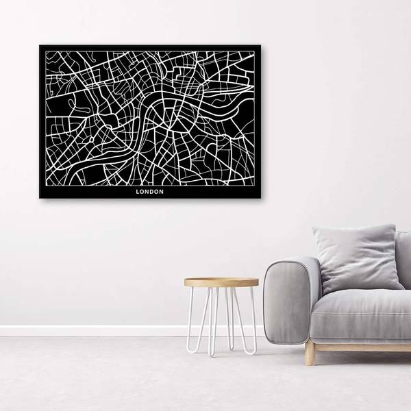 Wandbild london – stadtplan 60 x 40 cm