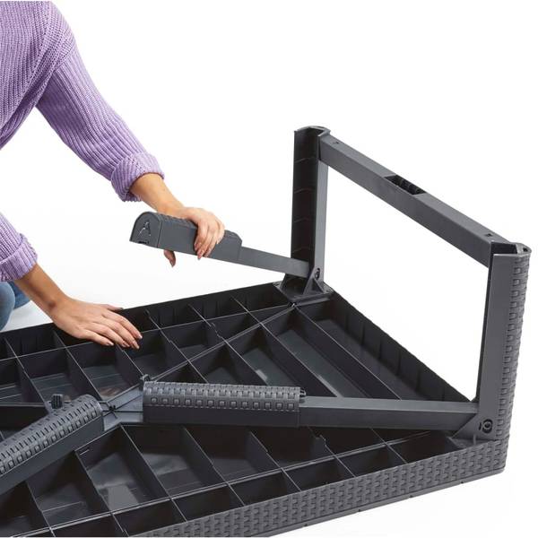 Gartentisch Lyon Grau - Polypropylen - 72 x 66 x 116 cm
