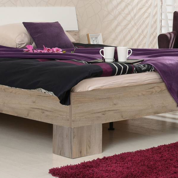 Doppelbett 2159 Braun - Holzwerkstoff - 165 x 92 x 210 cm