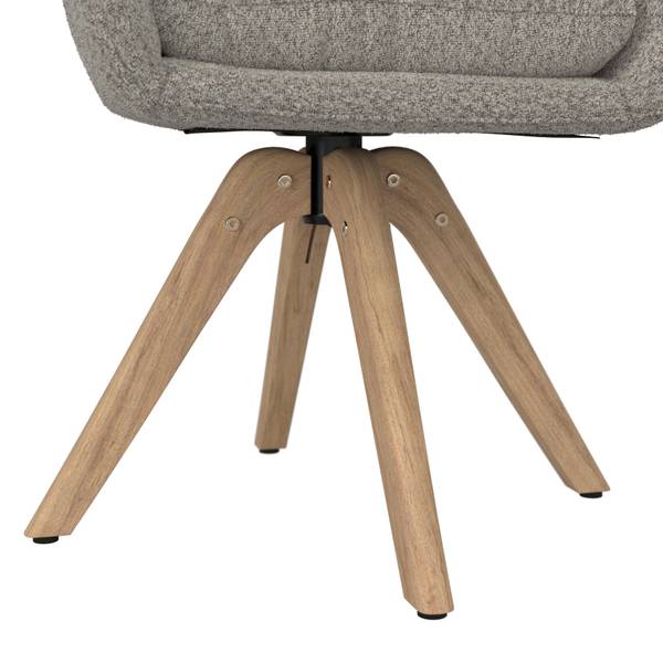 Armlehnstuhl JUANA Grau - Bouclé - 61 x 93 x 65 cm