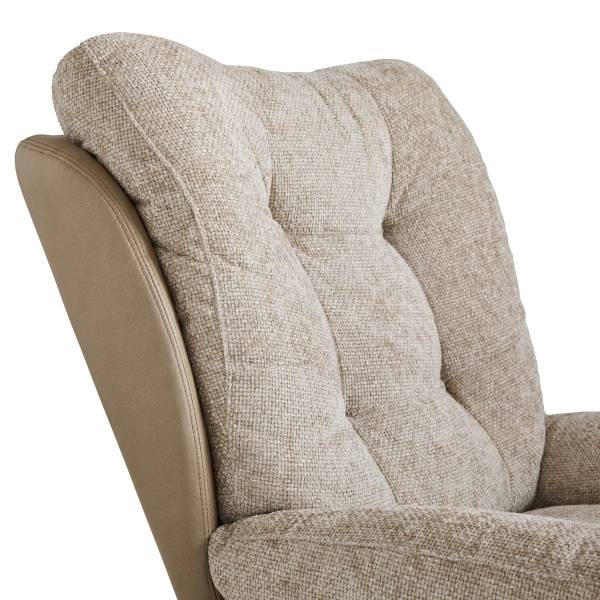 Sessel MANU Beige - Webstoff - 87 x 90 x 68 cm