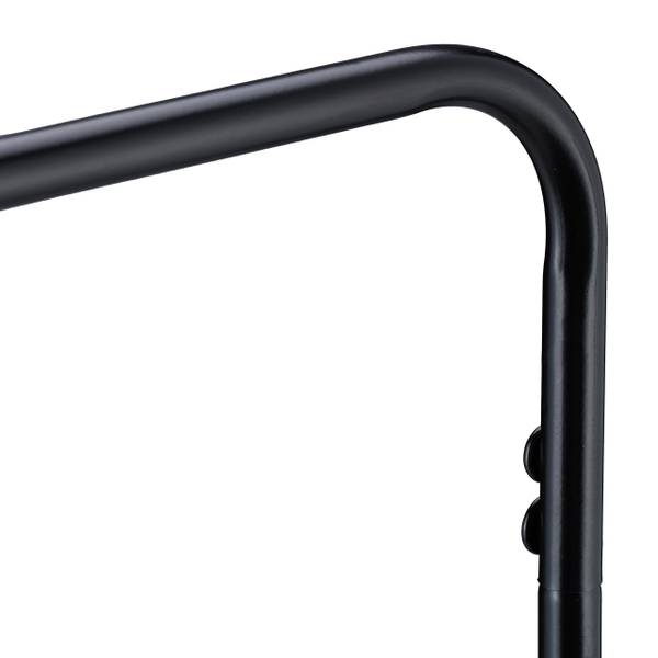 Handdoekladder metaal met 3 houders zwart - staal - 56 x 181 x 2 cm