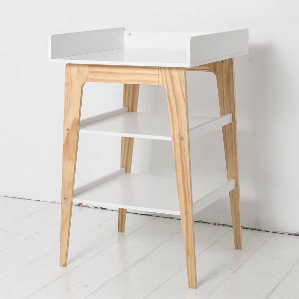 Wickeltisch CERISE Weiß - Massivholz - 75 x 99 x 55 cm