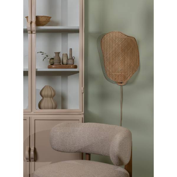 Wandlampe Kinabalu Braun - Bambus - Holzwerkstoff - 40 x 50 x 50 cm