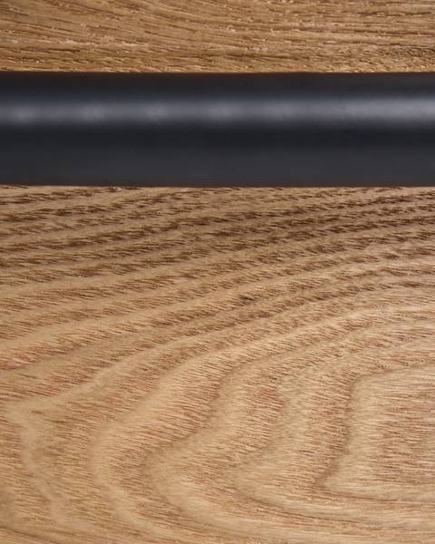 Chaise de salle à manger WINTON Noir - Marron - Blanc - Fibres naturelles - 61 x 78 x 54 cm