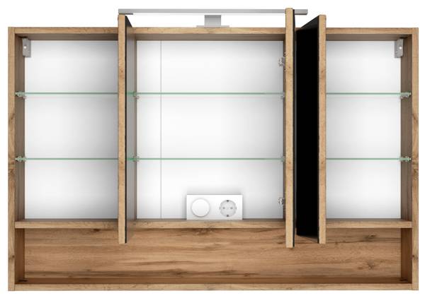 Waschtisch-Set Livorno 100cm Braun - Holzwerkstoff - 100 x 180 x 48 cm