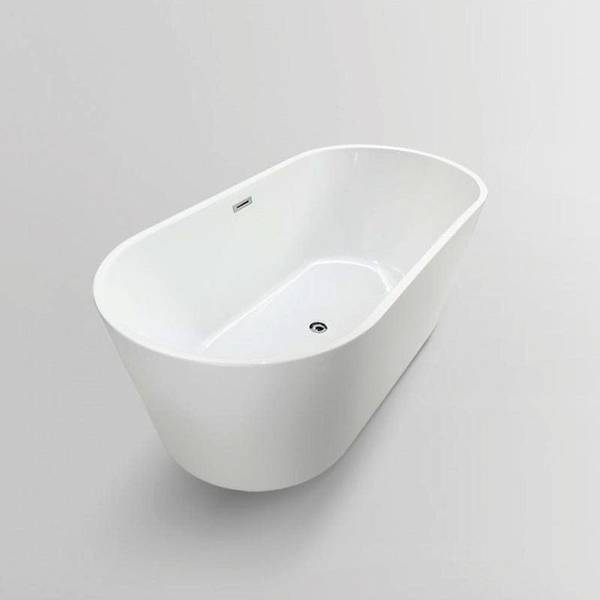 Badewanne BERWIN Weiß - Harz - 76 x 58 x 137 cm