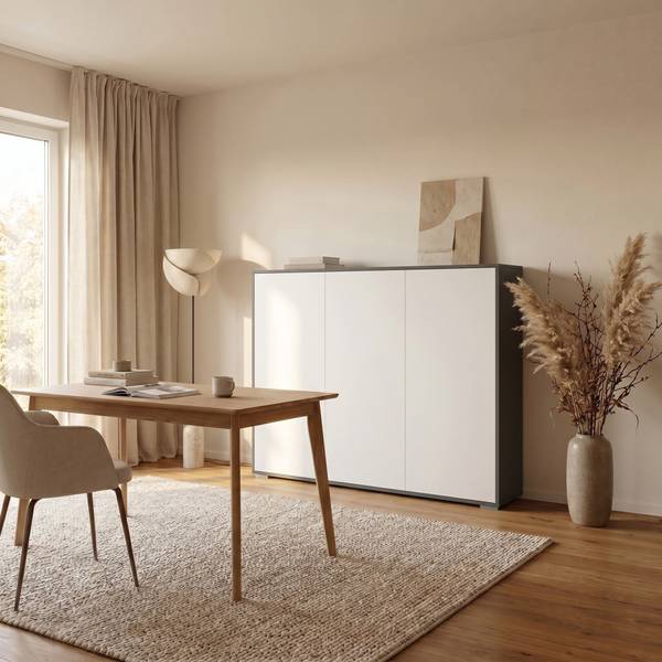 Highboard Elena M2 Anthrazit - Weiß