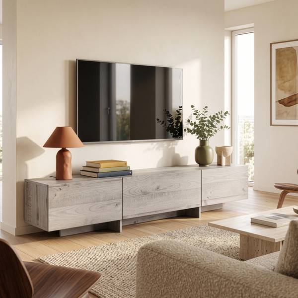 Fernsehschrank Kapipimso Braun - Holzwerkstoff - 194 x 37 x 31 cm