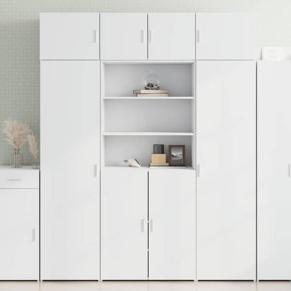 Highboard DE6886 Weiß - Holzwerkstoff - 80 x 185 x 43 cm
